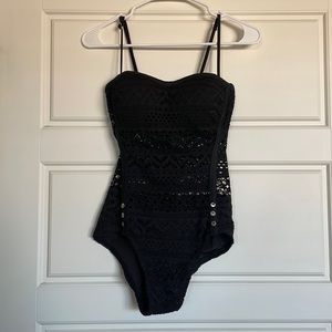 NWT Black one piece swimsuit size 2